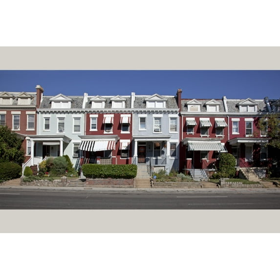 Print: Row Houses, 3300 Block Of Sherman Ave., NW, Washington, D.C., 2010