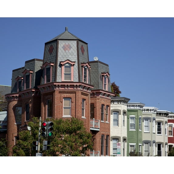 Print: Row Houses At The Corner Of 10th And T St., NW, Washington, D.C.