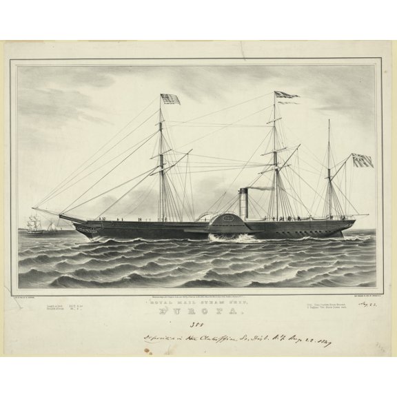 Print: Royal Mail Steam Ship, Europe, 1849