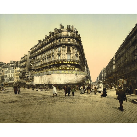 Print: Rue De La Republic, Marseilles, France, circa 1890
