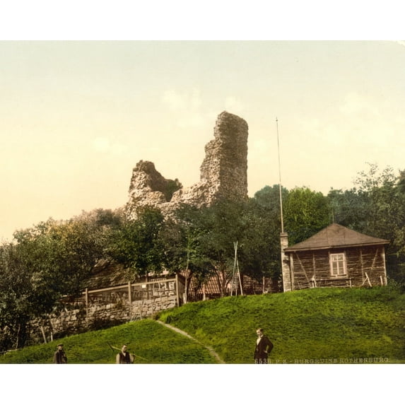 Print: Ruined Castle, Rothenburg, Hartz, Germany, circa 1890
