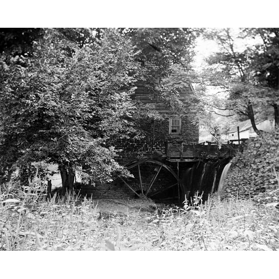 Print: Ruins Of Old Mill On Potomac River, circa 1918-1920