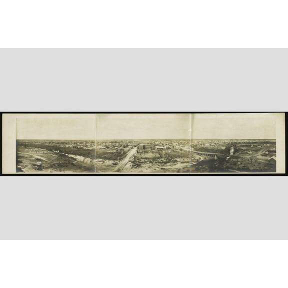 Print: San Angelo, Texas North From Water Tank, 1907