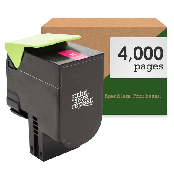 Print.Save.Repeat. Lexmark 801XM (80C1XM0) Magenta Extra High Yield Toner Cartridge for CX510 [4,000 Pages]