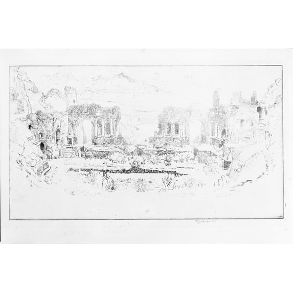 Print: Scene At Taormina