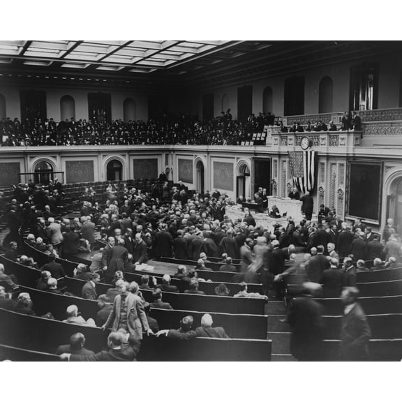 Print: Scene At The Opening Of The House Of Representatives Today--Members