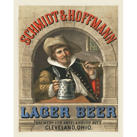 Print: Schmidt Hoffmann Brewery, Lager Beer, Cleveland, Ohio, 1880