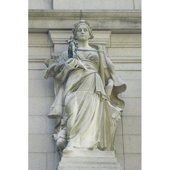 Print: Sculpture Seafaring Nations, France On Facade, Alexander Hamilton