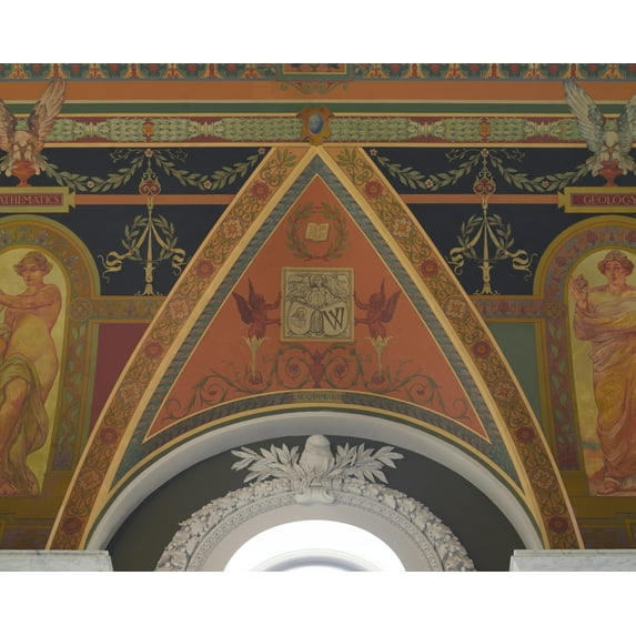 Print: Second Floor Corridor. Printers' Marks+columns. Printer's Mark Of