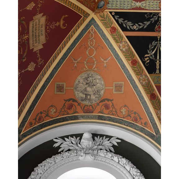 Print: Second Floor Corridor. Printers' Marks+columns. Printer's Mark Of