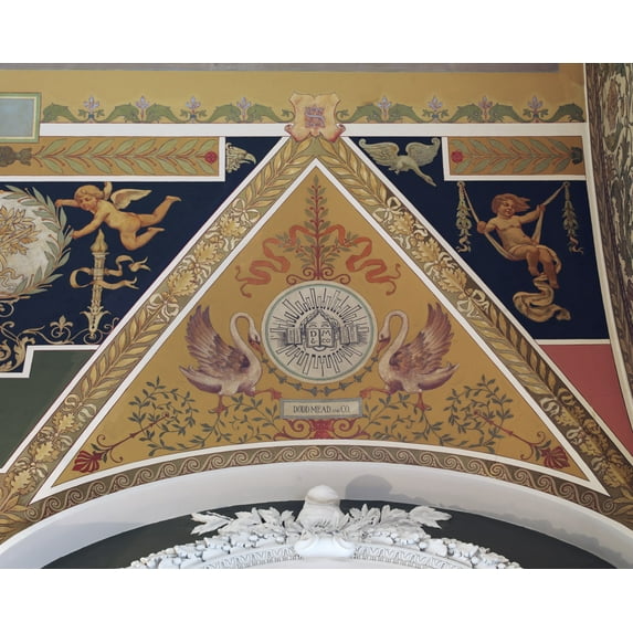 Print: Second Floor Corridor. Printers' Marks+columns. Printer's Mark Of