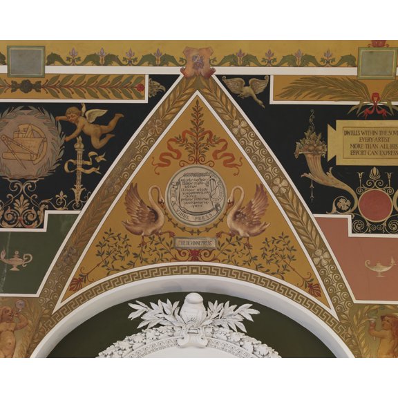 Print: Second Floor Corridor. Printers' Marks+columns. Printer's Mark Of