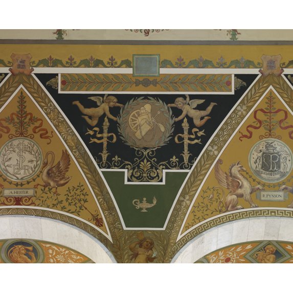 Print: Second Floor Corridor. Printers' Marks+columns. Printers' Marks Of