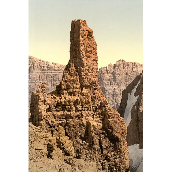 Print: Sella Group, Bergerturm, Tyrol, Austro-Hungary, circa 1890