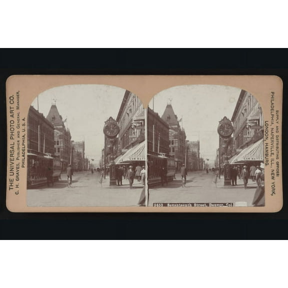 Print: Seventeenth Street, Denver, Col., 1900