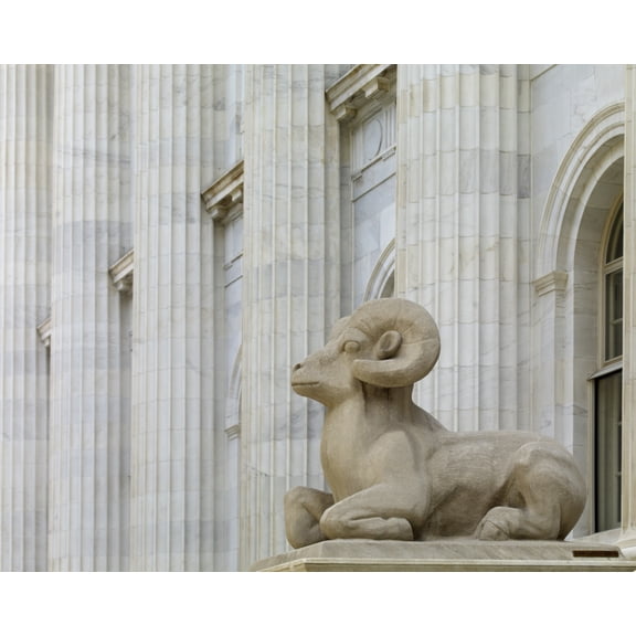 Print: Sheep Statue, Byron R. White U.S. Courthouse, Denver, Colorado, 2008