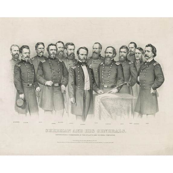 Print: Sherman And His Generals: Distinguished Commanders, In The Atlanta