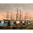 thumbnail image 1 of Print: Ships In The Harbor, Hamburg, Germany, circa 1890, 1 of 4