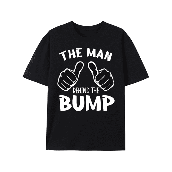 Print Short Sleeve Tee - Soft, Breathable, Casual, Funny, Relaxed Fit T-Shirt for Men - Perfect Summer, Spring, Fall Gift Idea for Expectant Dads, New Fathers, and Husbands