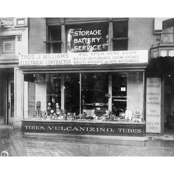 Print: Show Window Of Thomas J. Williams, Electrical Contractor, circa