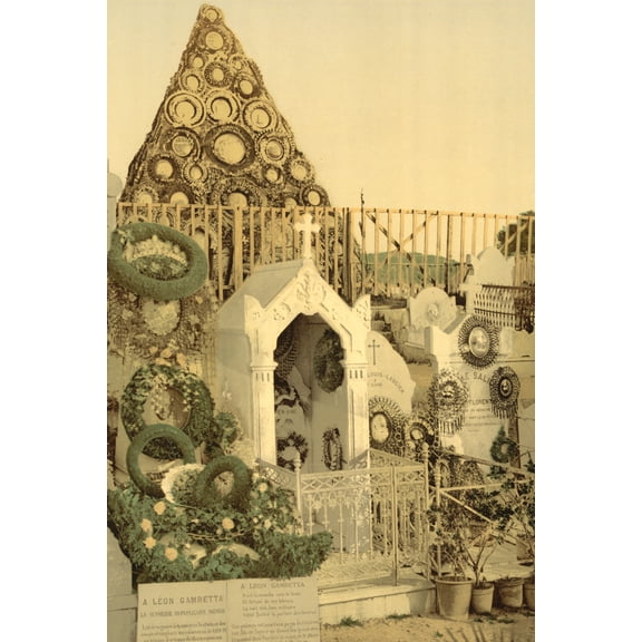 Print: Shrine To Leon Gambetta, Paris, France, circa 1890