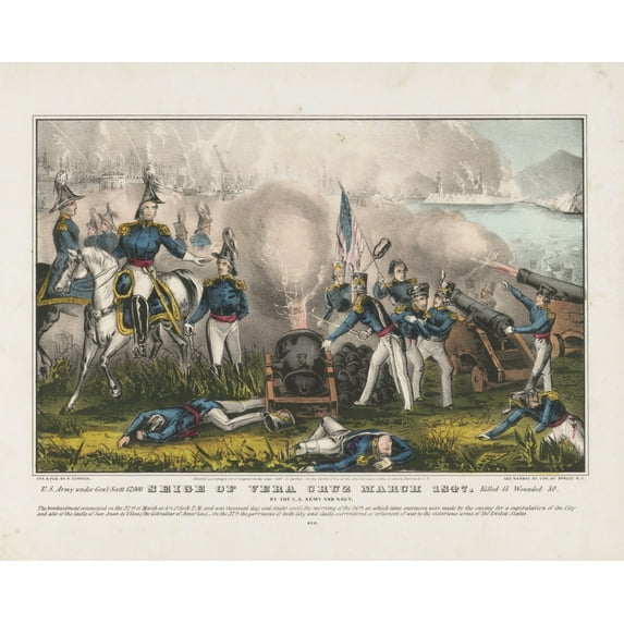 Print: Siege Of Vera Cruz March 1847: By The U.S. Army And Navy, 1847
