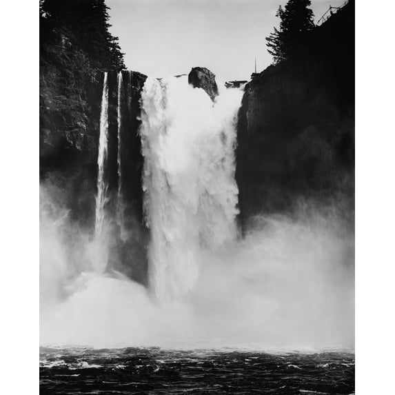 Print: Snoqualmie Falls, Washington, circa 1890