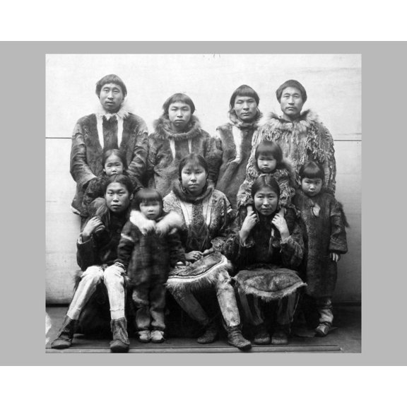 Print: Some Of Our Eskimo Friends - Eskimos From Port Clarence Brought To