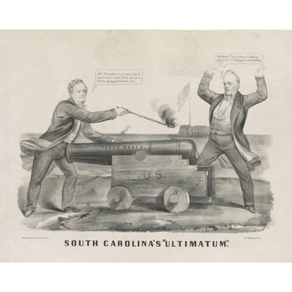 Print: South Carolina's Ultimatum, 1861
