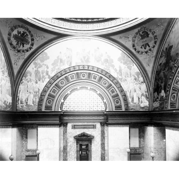 Print: South Side Of Courthouse Rotunda, Fort Wayne, Indiana, 1902