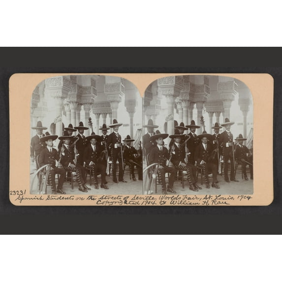 Print: Spanish Students On The Streets Of Seville, World's Fair, St