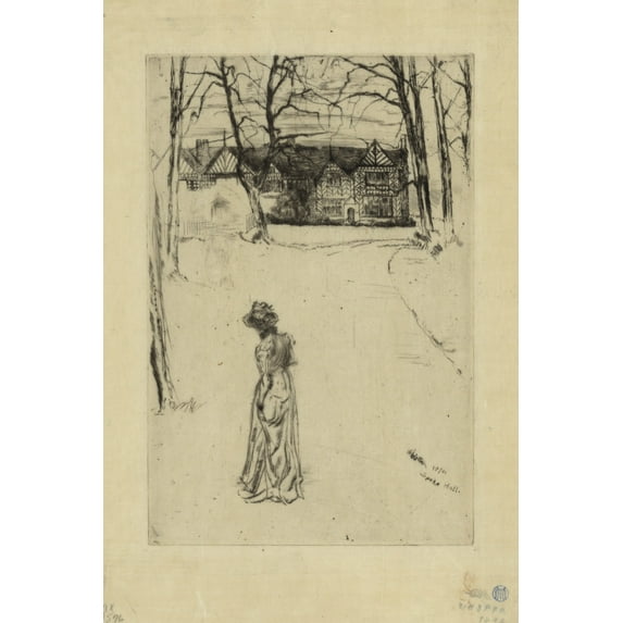 Print: Speke Hall, 1870