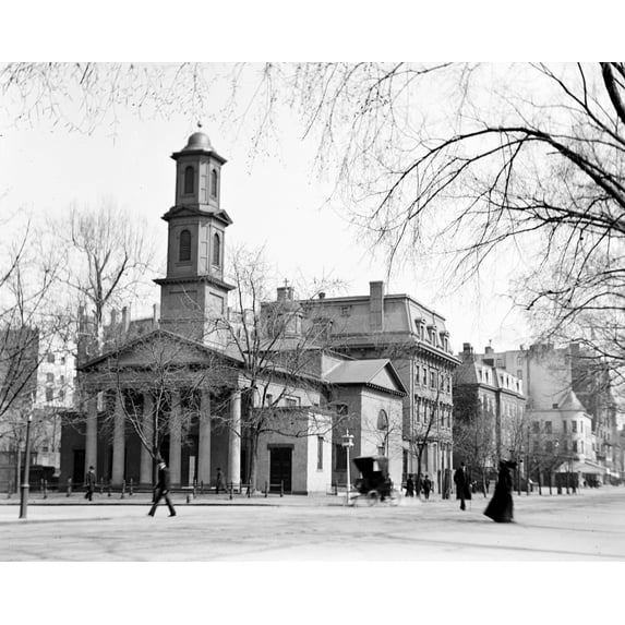 Print: St. Johns Church, Washington, D.C., circa 1918-1920