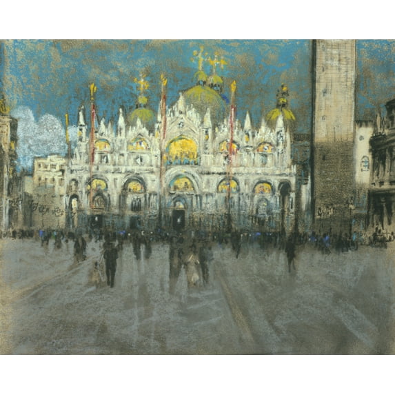 Print: St. Mark's Sunset, 1901