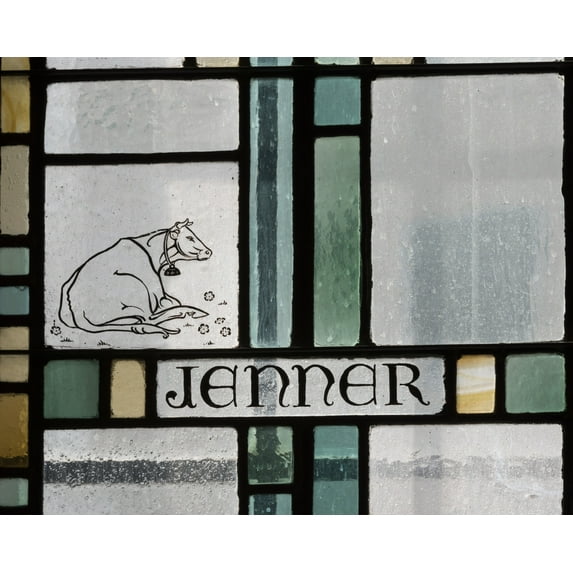 Print: Stained Glass Details At The William H. Welch Medical Library, The