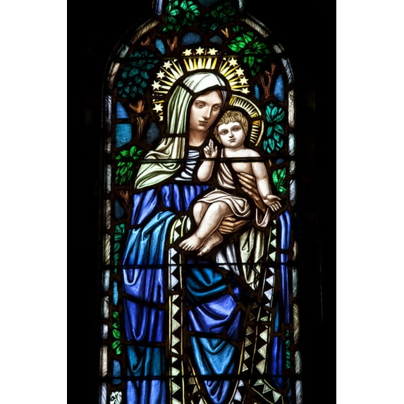 Print: Stained Glass Windows, St. Paul's Episcopal Church, Selma, Alabama