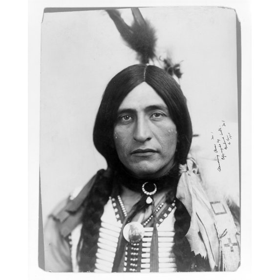 Print: Standing Bear, Head-And-Shoulders Portrait, Facing Front, 1904