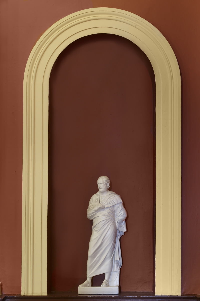 Print: Statue Aristotle Located In Library Lobby, Federal Building And ...
