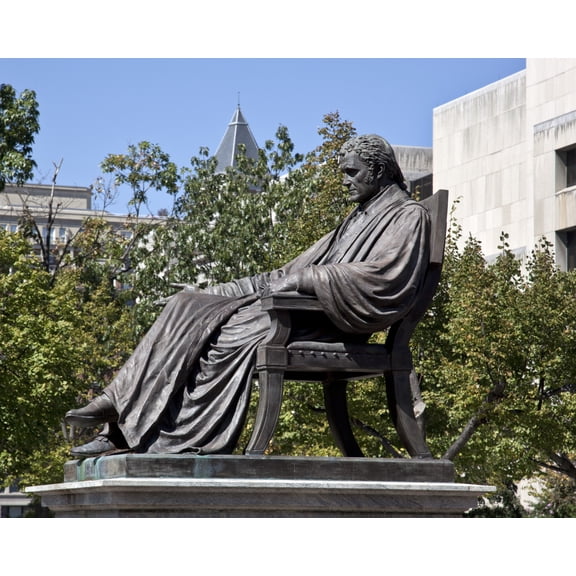 Print: Statue Of John Marshall, At The John Marshall Memorial Park, NW