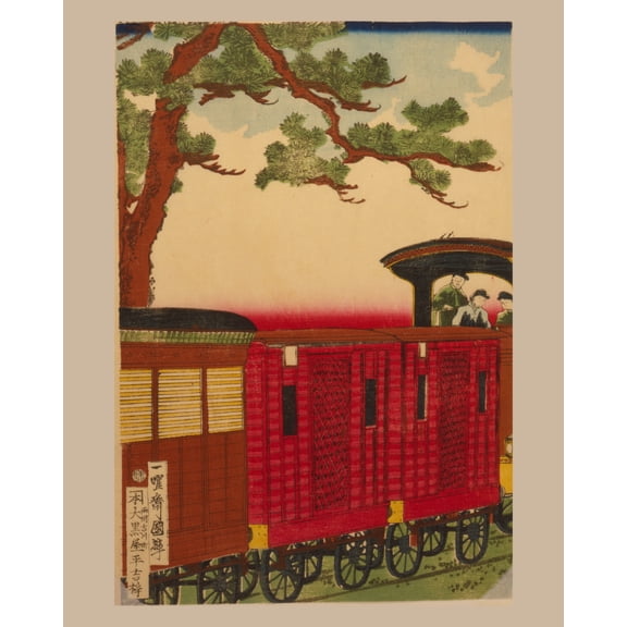 Print: Steam Train, 1872