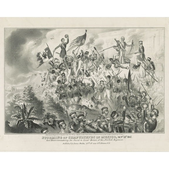 Print: Storming Of Chapultepec In Mexico, Sept. 13th, 1847