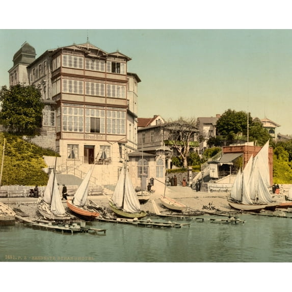 Print: Strand Hotel, Sassnitz, Isle Of Rugen, Germany, circa 1890