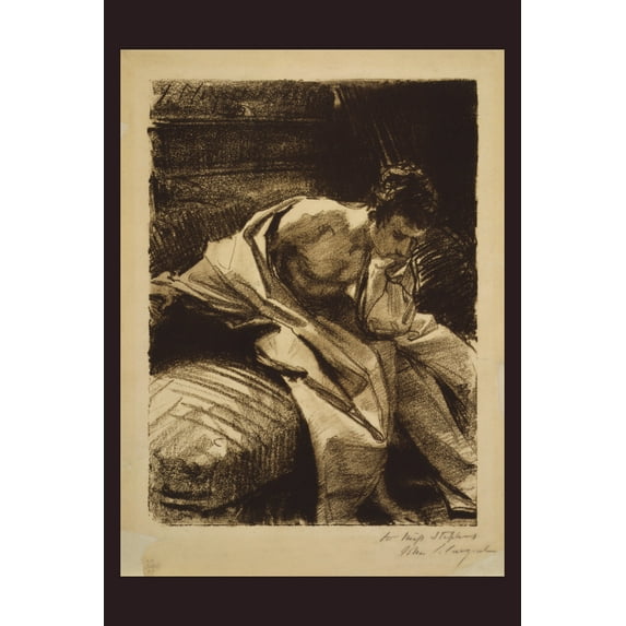 Print: Study Of A Young Man, Seated, 1895