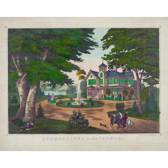 Print: Summer Scene In The Country, circa 1871