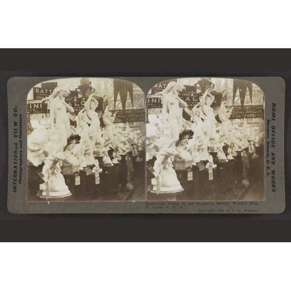 Print: Sylph-Like Forms In The Sculptor's Marble, World's Fair, St. Louis