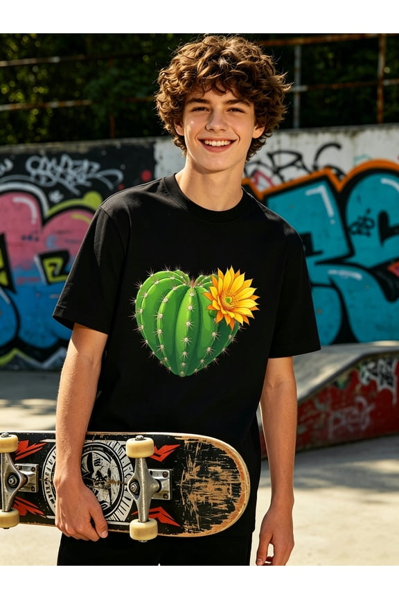 Print T-Shirt for Teenager, 100%, Funny Slogan Tee, Hip Hop Oversized Shirt, Summer Camp Clothing, Birthday Party Gift, Back to School Outfit, For Teenager