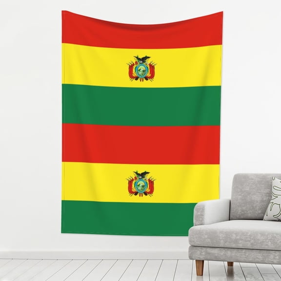Print Tapestry Bolivian Flag Tapestry Wall Hanging Decor For Living Room (60" X 80")