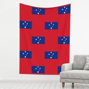 Print Tapestry Samoan Flag Tapestry Wall Hanging Decor For Living Room 60" X 80"