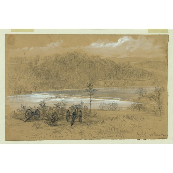 Print: Taylor's Dam On The Rappahannock, circa 1860