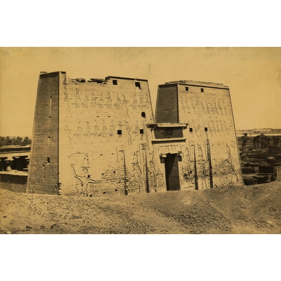 Print: Temple Of Horus, Idfu, Egypt, circa 1870